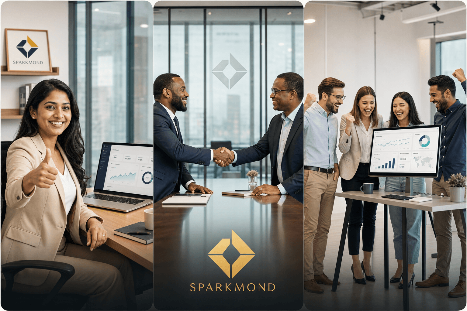 Satisfied clients across industries experiencing premium results with Sparkmond