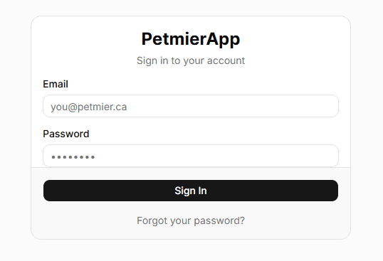 Petmier — Custom SaaS web application